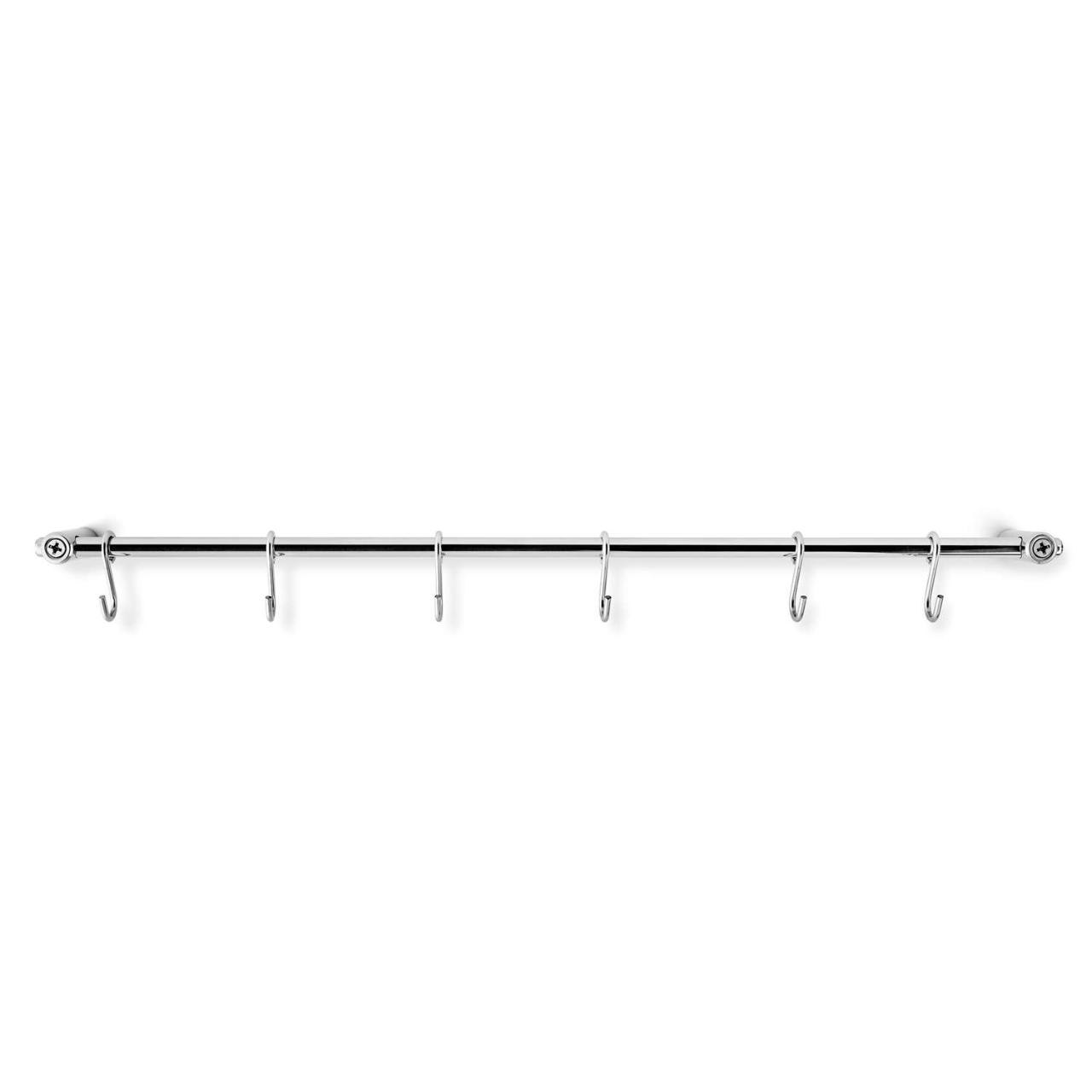 Wallmounted rack with 6 hooks