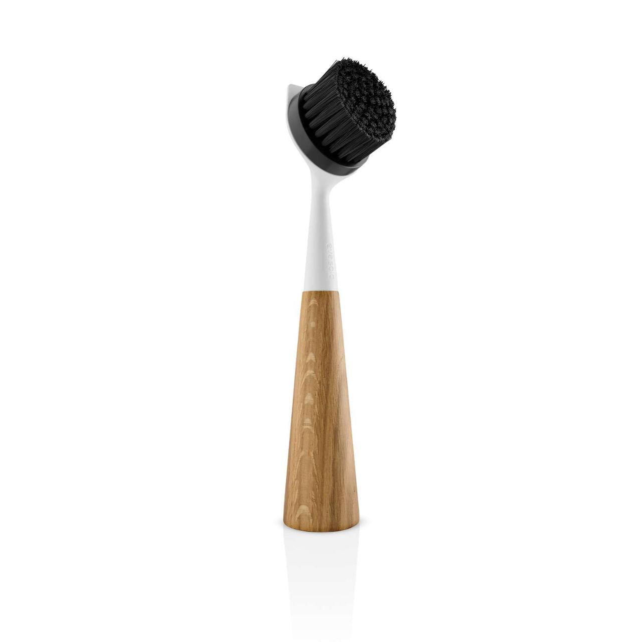 Dish brush nylon - oak/white