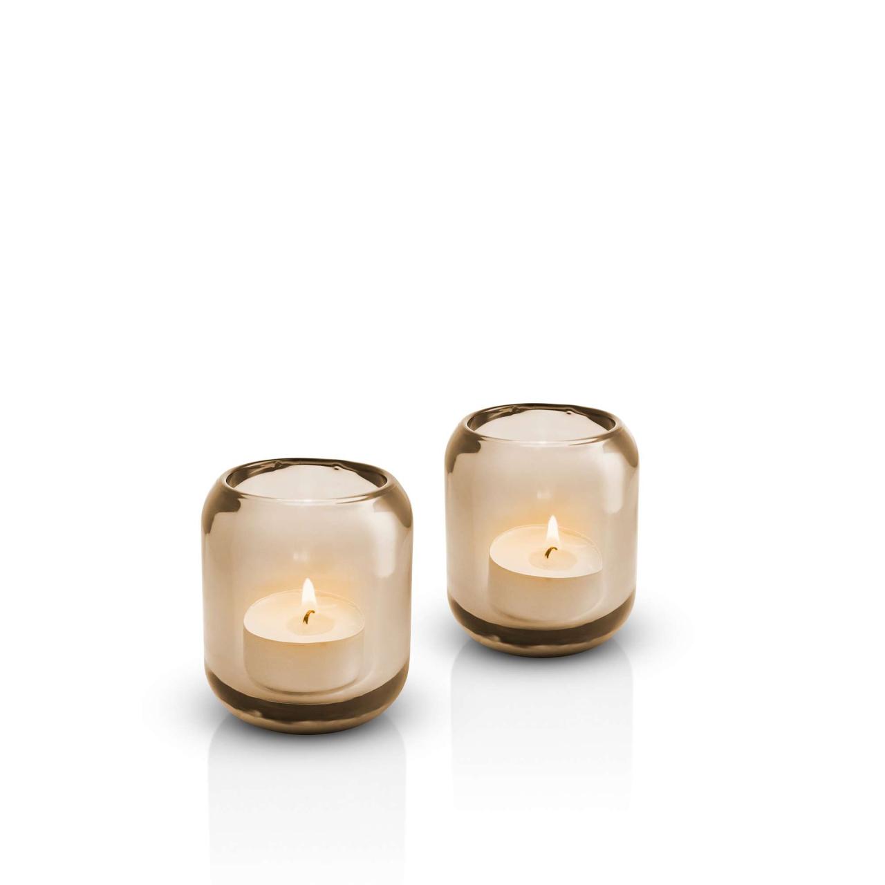 Acorn tealight holder - 2 pcs - Hazel brown
