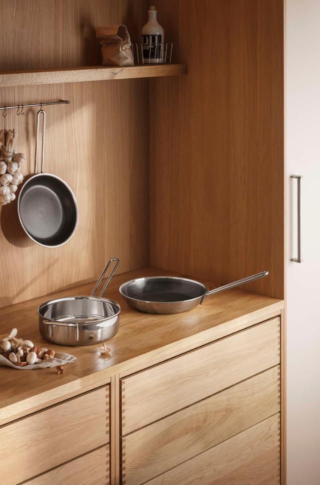 Multi Mosaic mirror polished frying pan - 24 cm - ceramic Slip-Let® non-stick