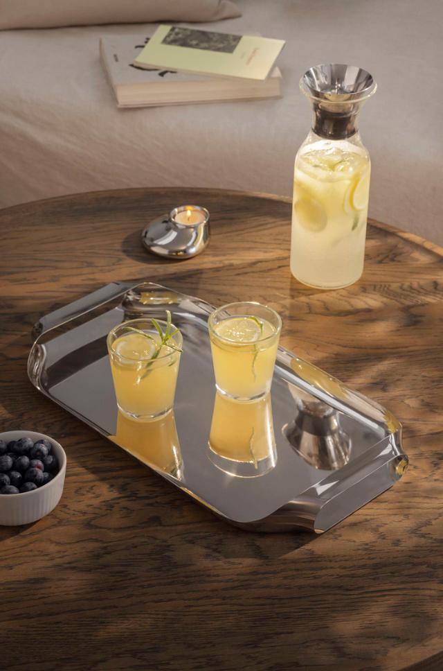 Serveringsbakke 43 x 25 cm stål