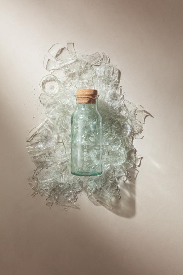 Recycled Glaskaraffel med kork