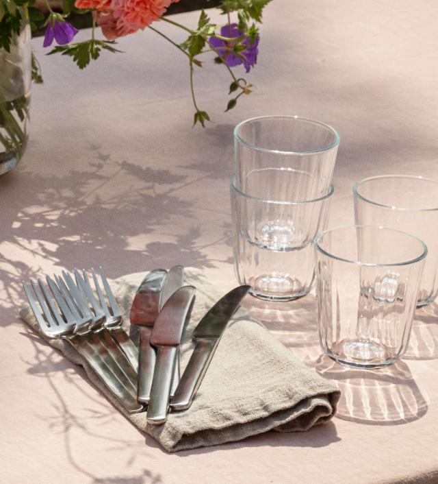 Glas med facetter - 6 stk - 27 cl