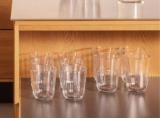 Glas med facetter - 4 stk - 34 cl