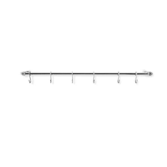 Wallmounted rack with 6 hooks