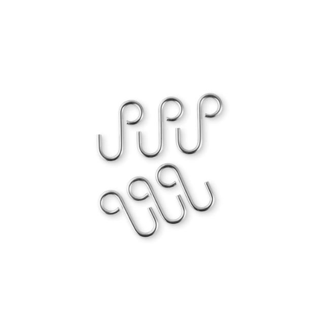 6 hooks for wallmouted rack