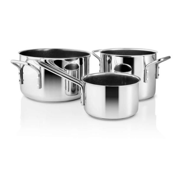 Stainless steel cookware set - 3 pcs. - ceramic Slip-Let® non-stick