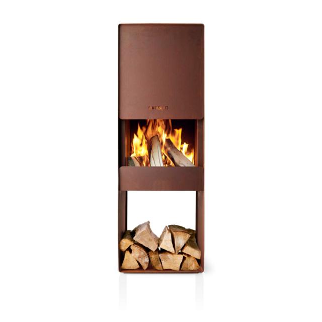 Firebox havepejs - 125 cm - Corten stål