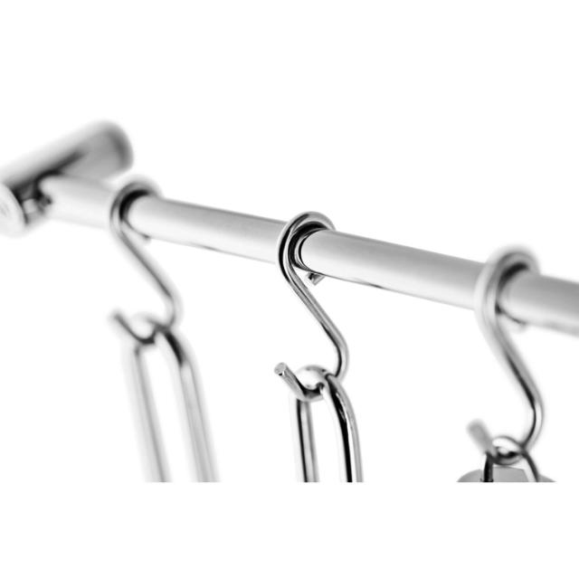 Wallmounted rack with 6 hooks