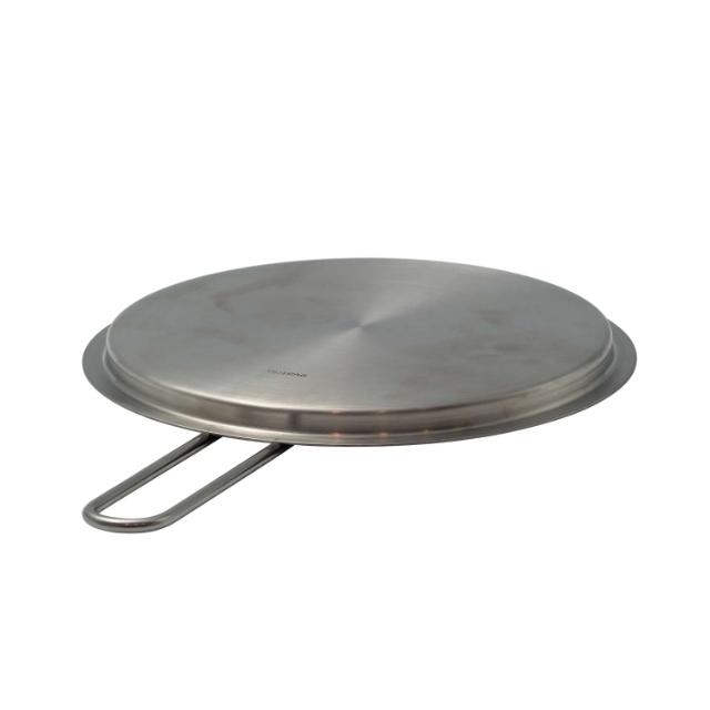 Couvercle plat 20 cm en acier inoxydable