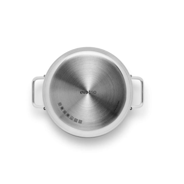 Stainless steel pot - 4.8 l - ceramic Slip-Let® non-stick