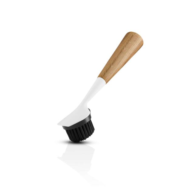 Dish brush nylon - oak/white