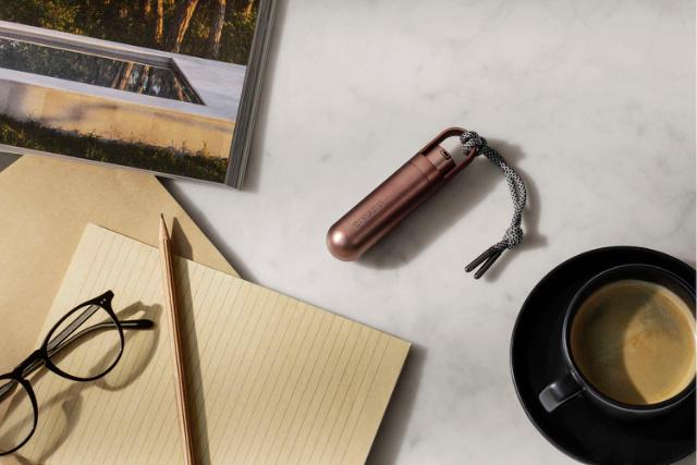 Minidispenser til hånddesinficeringsgel - bronze